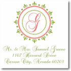 Name Doodles - Square Address Labels/Stickers (Woodbury Fern)